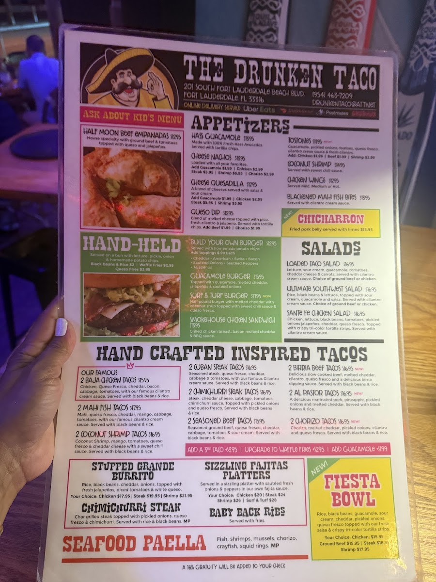 The Drunken Taco Menu - Image 1
