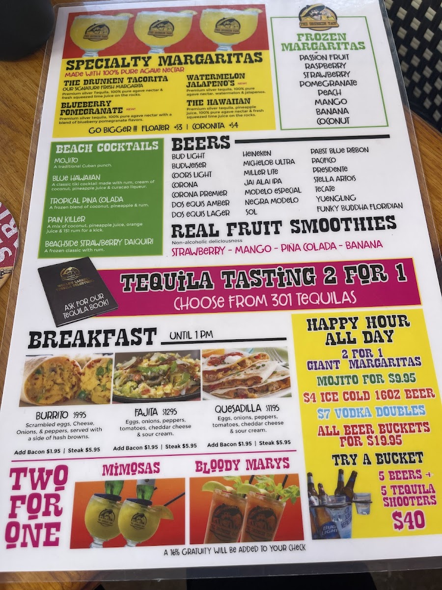 The Drunken Taco Menu - Image 3