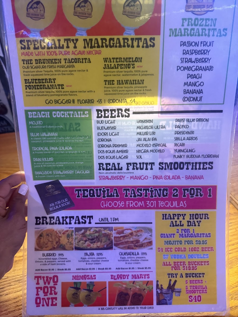 The Drunken Taco Menu - Image 4