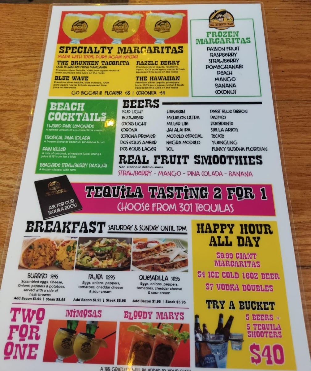 The Drunken Taco Menu - Image 6